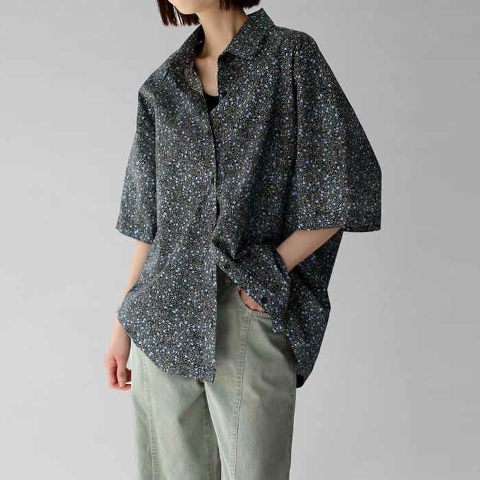 Floral long shirt