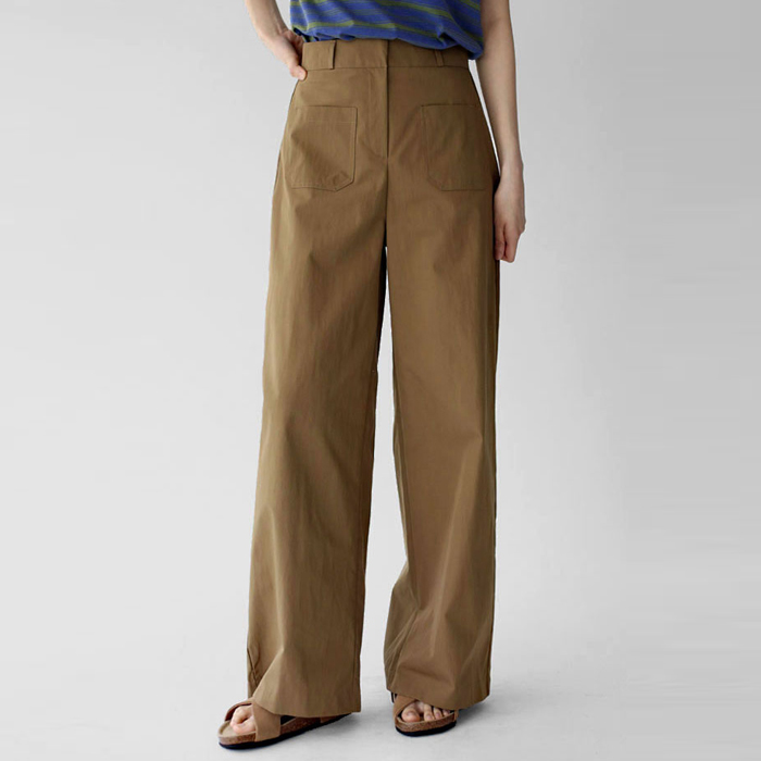 Front pocket wide pants