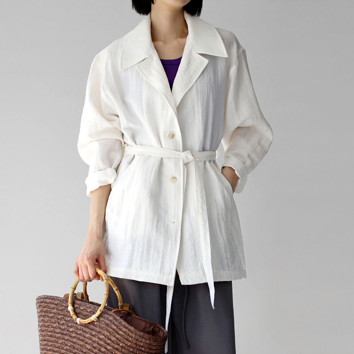 Linen single half jacket