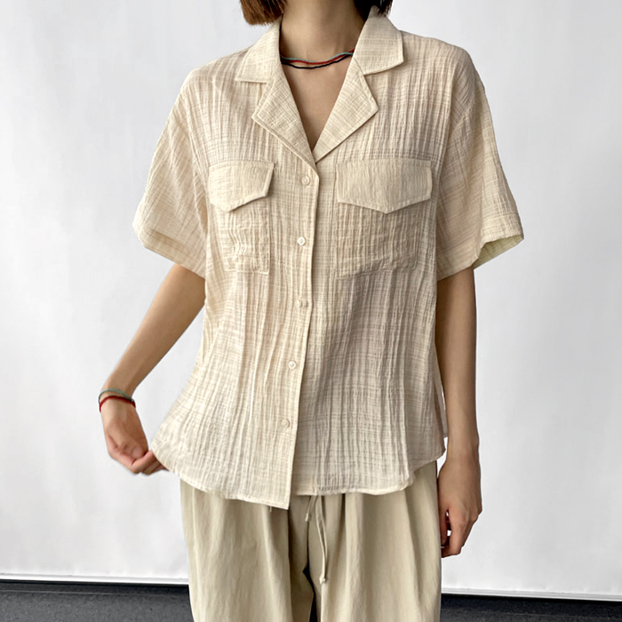 【新品7%折扣 - 截止至26日上午11点】沙色修身领衬衫