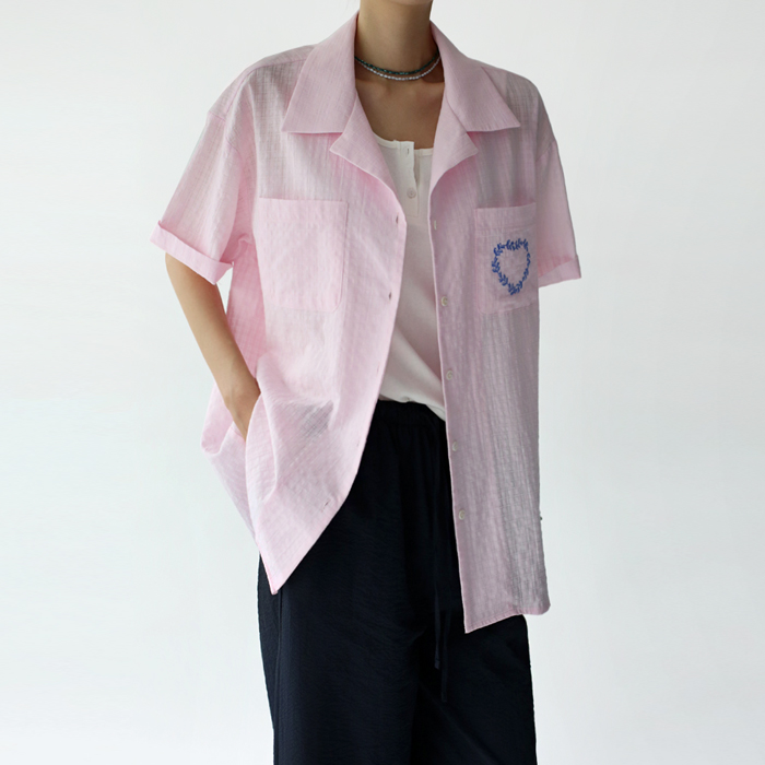 【新品7折优惠 - 截止至13日上午11点】刺绣修身长衬衫