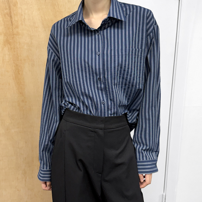 【新品7折-9日上午11点为止】复古/古典条纹衬衫
